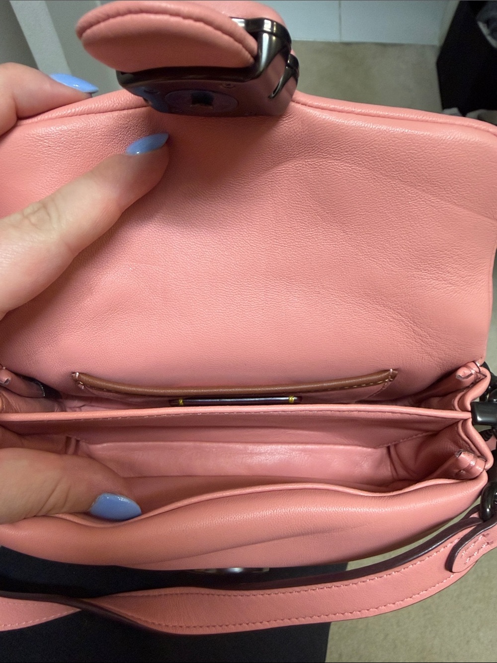 Coach Pink Leather mini pillow tabby Crossbody with Top Handle - Picture 4 of 4